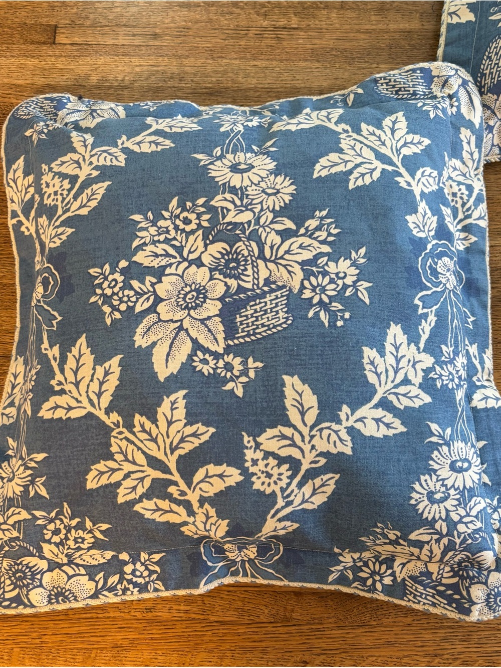 French Country Cottage English Farmhouse Paris Blue & White Toile Pillows - Picture 4 of 10